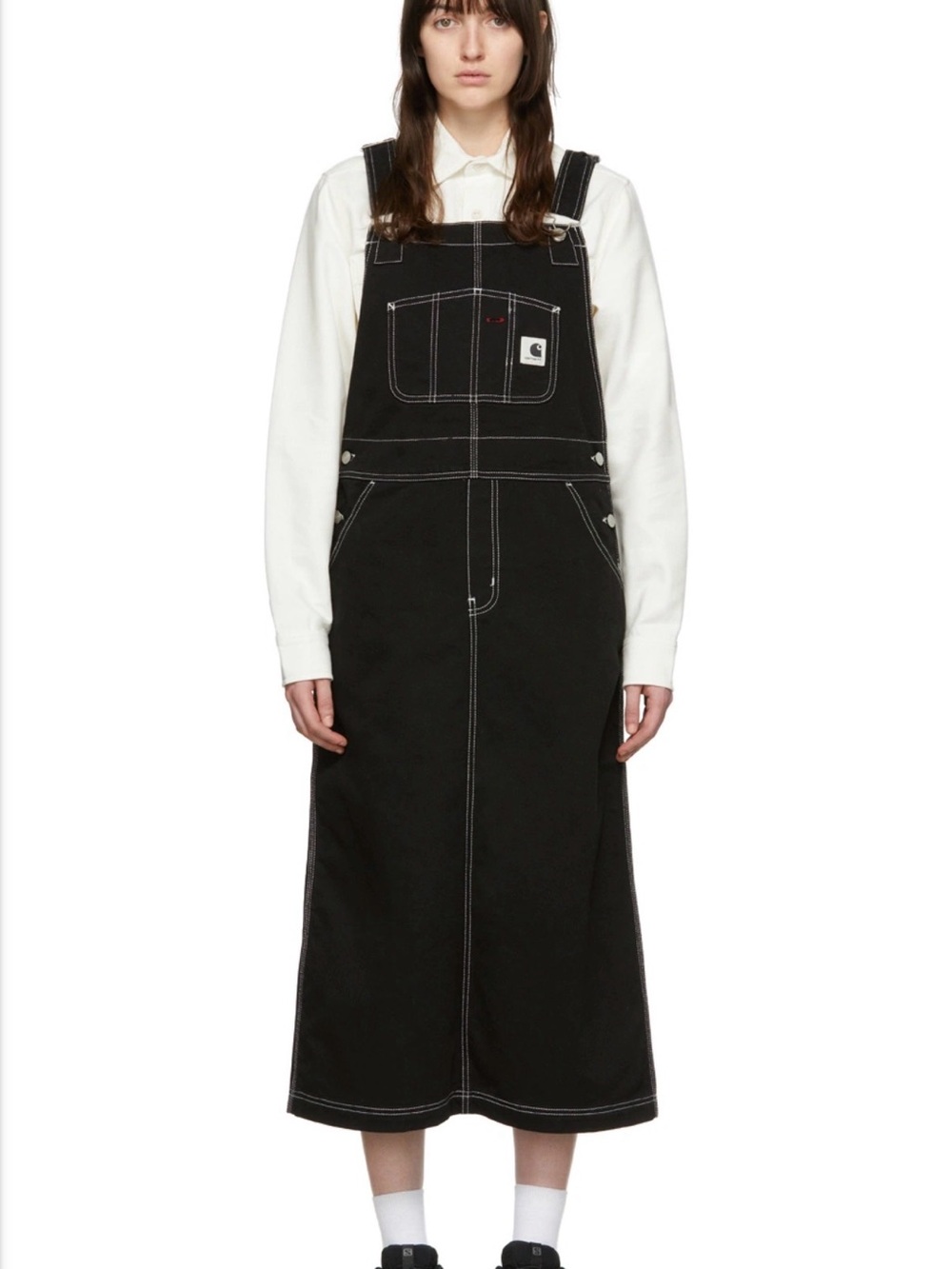 Carhartt Work In Progress Black Bib Midi Dress